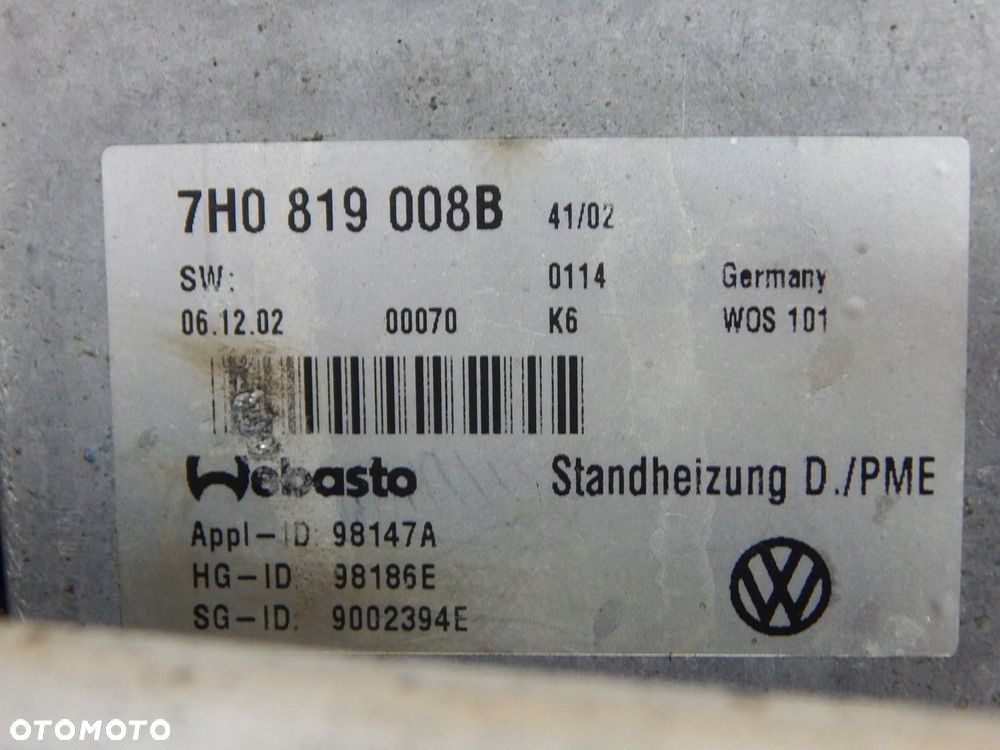 vw t5 webasto ogrzewanie postojowe 7h0819008b - 5