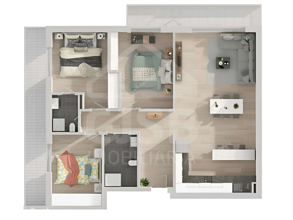 Apartamento T3 em Benavente - Grande imagem: 5/7
