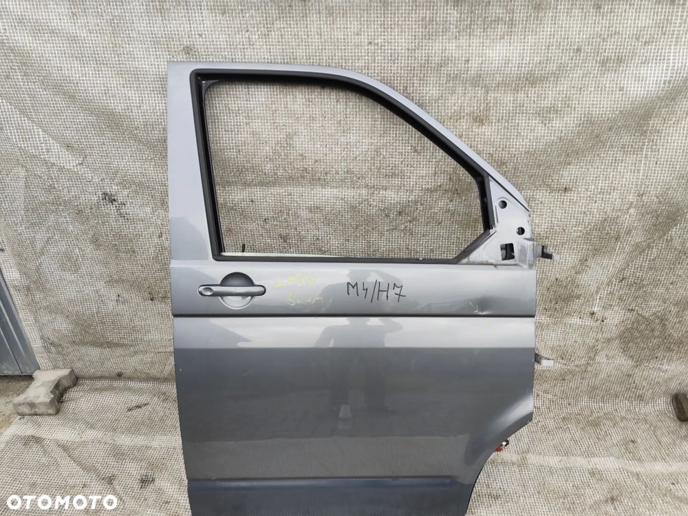 VW Transporter T5 T6 Multivan Drzwi Prawe Przód Kompletne Szare LH7W - 2