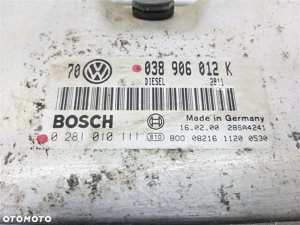 Komputer sterownik silnika VW Golf IV 1,9 TDI 038906012K 0281010111 - 2