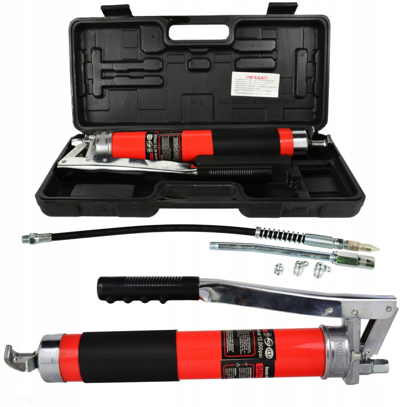 GEKO SMAROWNICA TAWOTNICA RĘCZNA 600CC W WALIZCE 828 BAR ALU STAL G02900 - 9