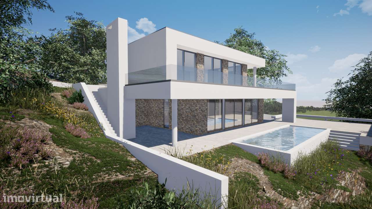Terreno Urbano em Sesimbra com Projeto Aprovado, Piscina e Vista para - Grande imagem: 4/9