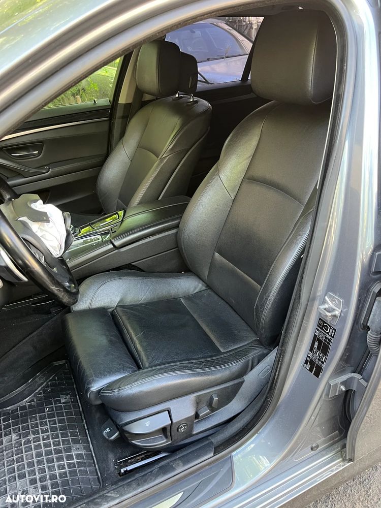 Interior complet piele negru Bmw Seria 5 F11 break non facelift 2011 semi electric incalzire Europa - 8