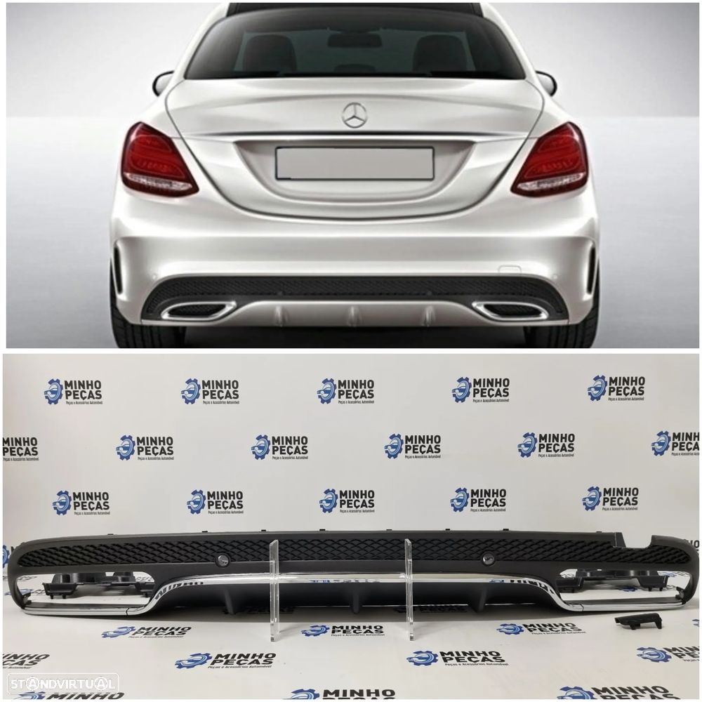 Difusor Traseiro Mercedes C W205 AMG - 1