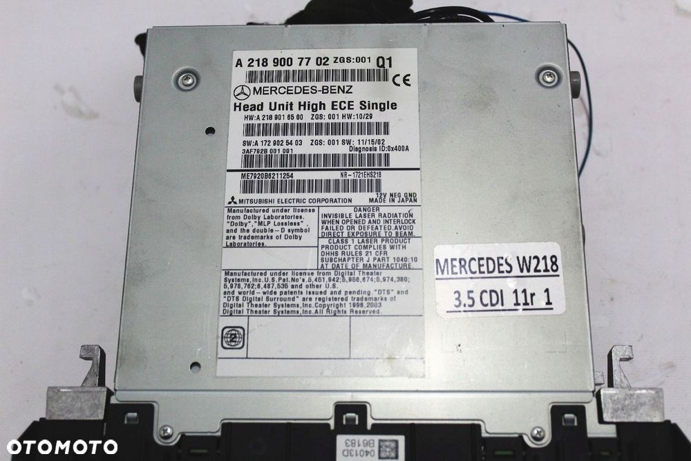 Comand radio nawigacja navi OE Mercedes W218 CLS A2189007702 A2189008402 - 5