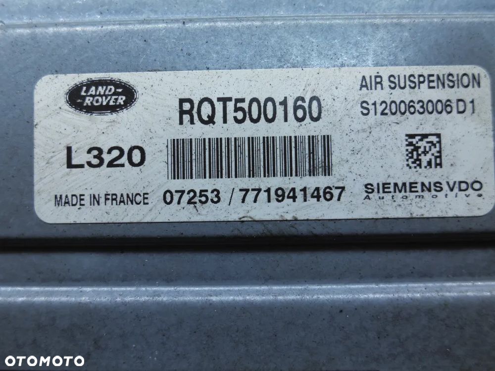 RANGE ROVER SPORT L320 MODUŁ ZAWIESZENIA STEROWNIK RQT500160 - 2