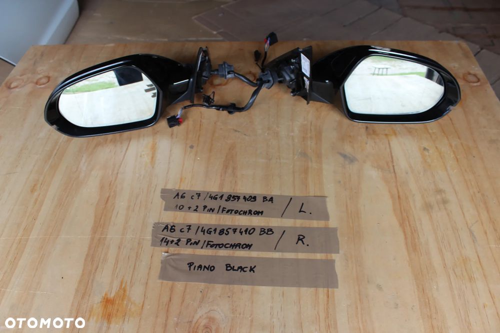 LUSTERKO PRAWE FOTOCHROM AUDI A6 C7 LIFT 14 + 2 PIN BLACK PIANO EU 2015
