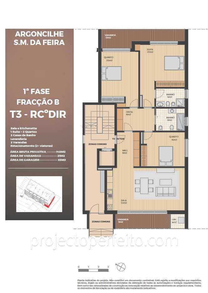 Apartamento T3 Venda em Argoncilhe,Santa Maria da Feira - Grande imagem: 3/12