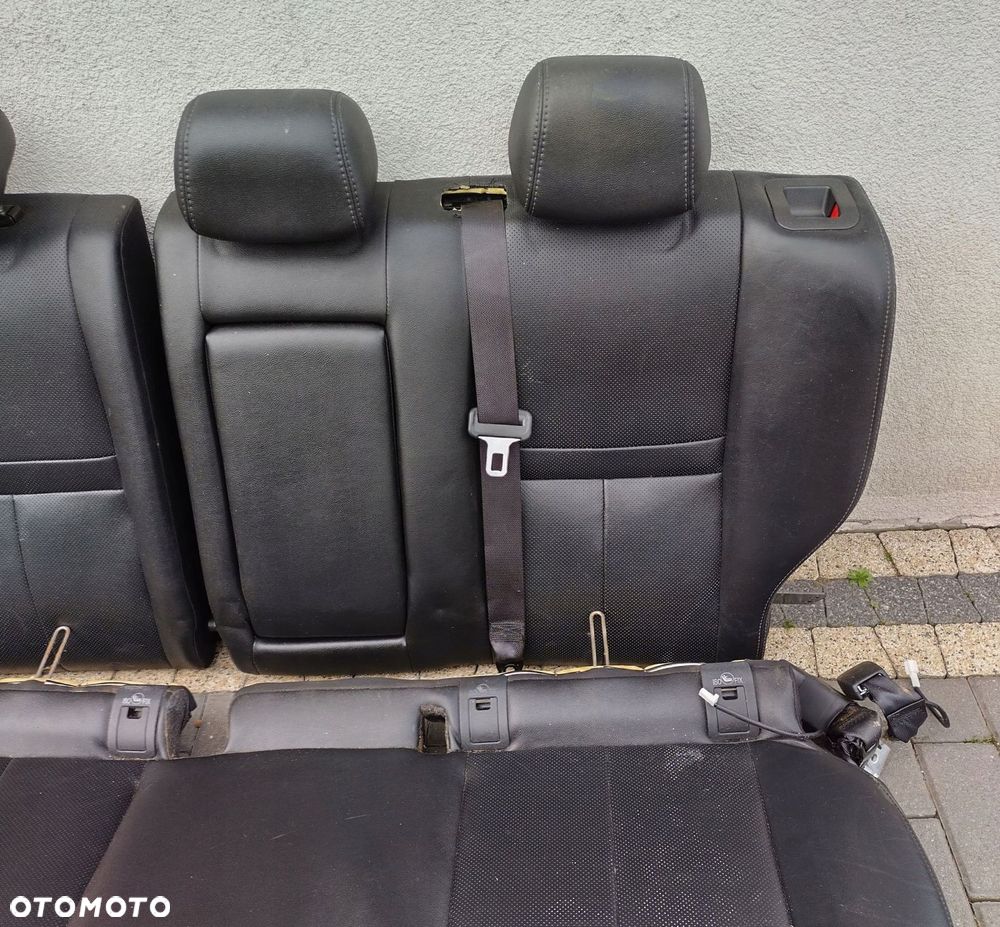 nissan qashqai 2 ii j11 13-16 kanapa tylna oparcie siedzisko czarna skóra - 2