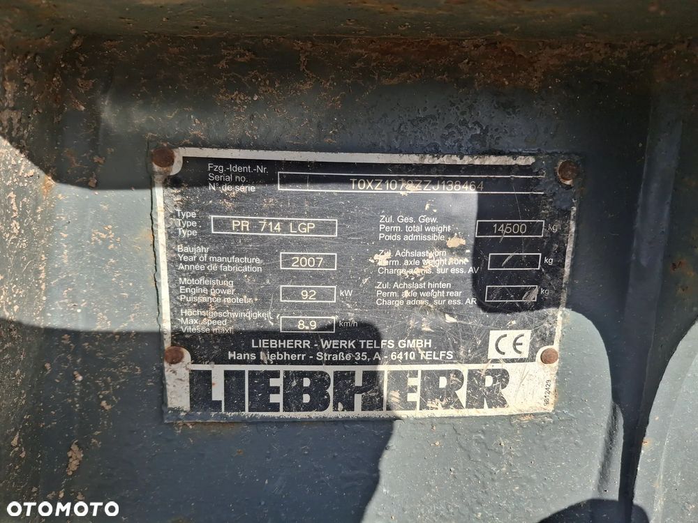 Liebherr Liebherr PR714 LGP Spychacz Buldożer 2007 Rok Bardzo Dobry Stan Niemcy Klimatyzacja - 8