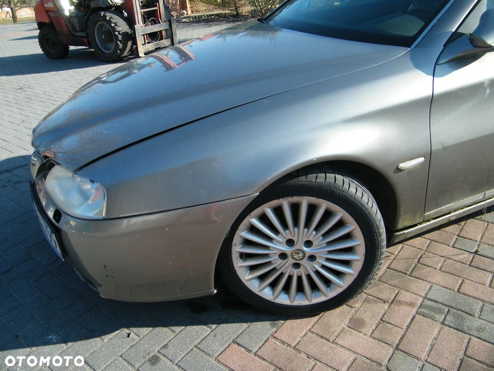 KOMPLETNY PRZÓD Alfa Romeo 166 FL lift polift 2005 pas przedni maska zderzak spryskiwacze reflektorów lampa XENON soczewka prawa lewa przetwornica wzmocnienie czołowe chłodnica kolor 739 Grigio Spoleto KOMPLET - 2