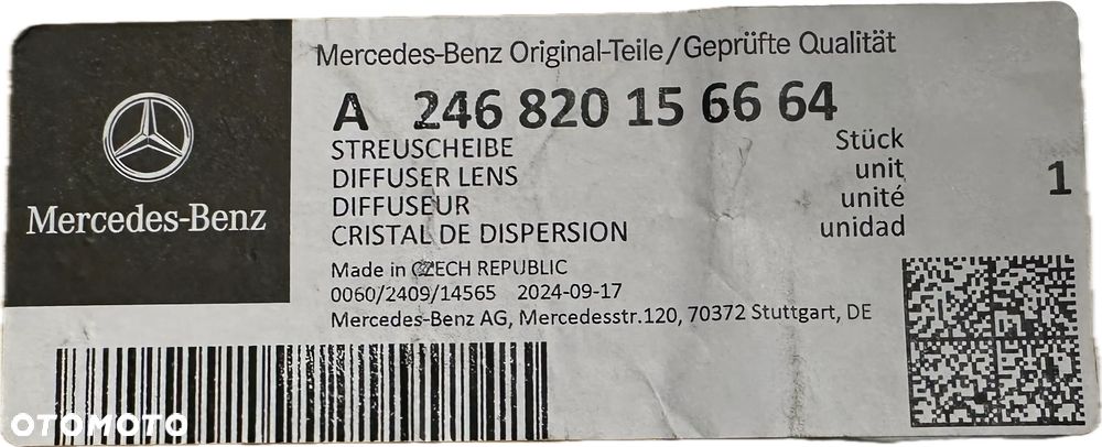 LAMPKA OSWIETLENIE TABLICY REJESTRACYJNEJ MERCEDES B W242 W246 ORYGINAL NOWE 2468201566 - 7