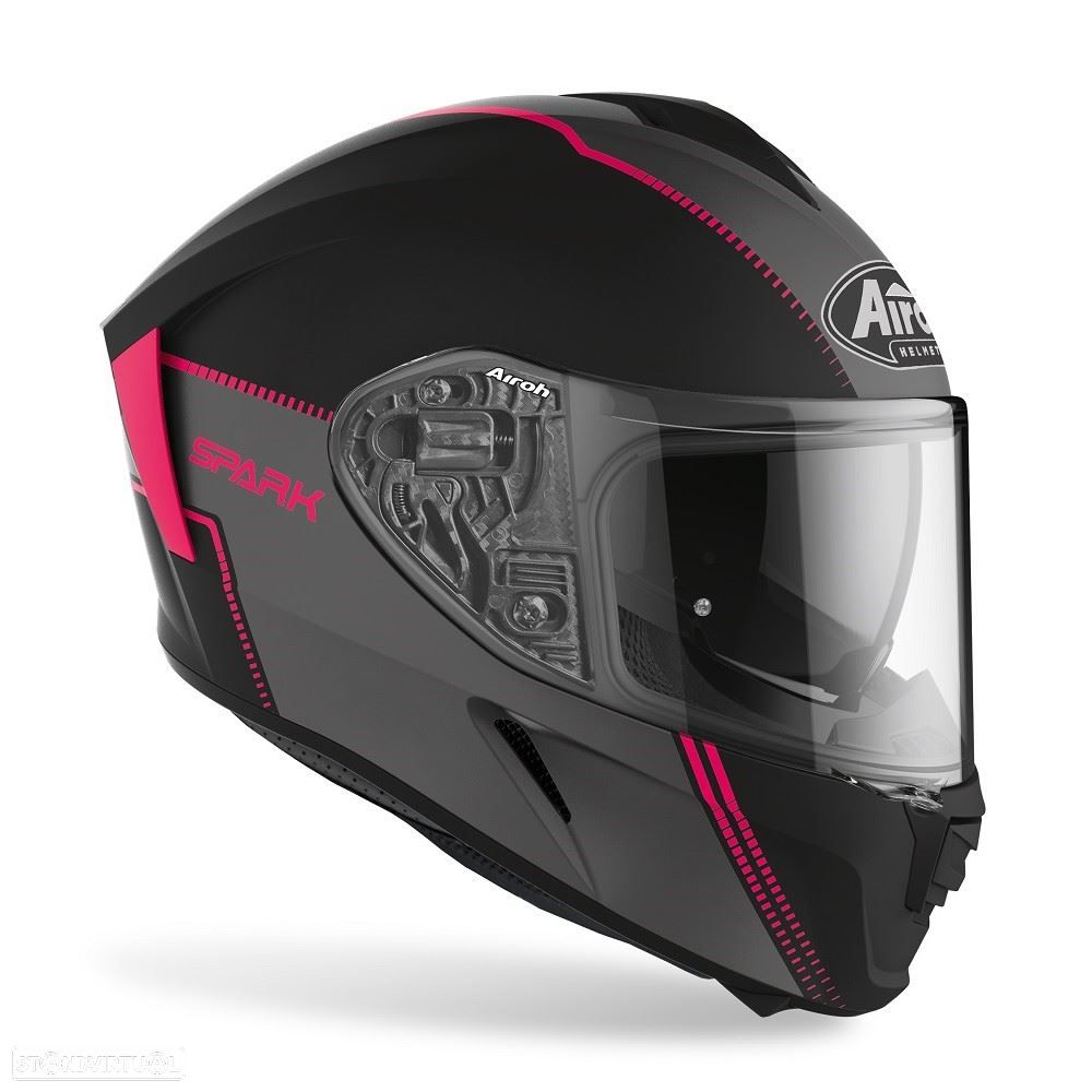 capacete spark flow rosa matt airoh 2020 - 1
