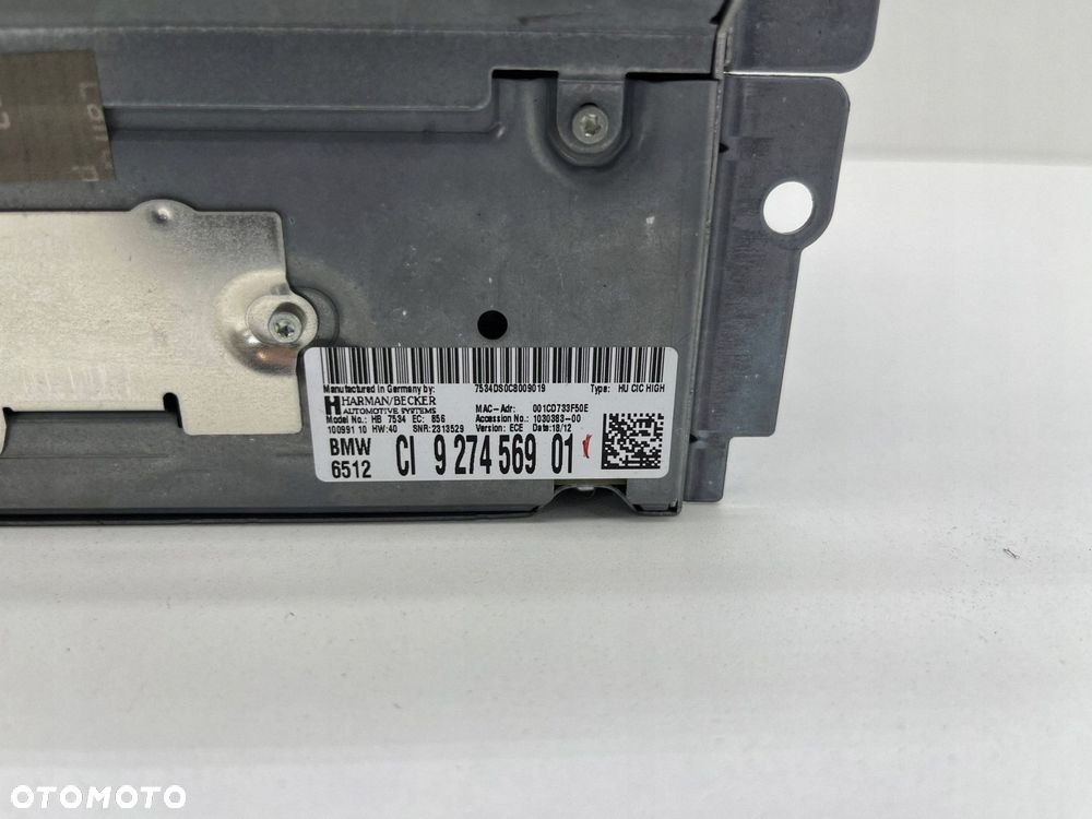 BMW 5 F10 F11 RADIO CZYTNIK NAWIGACJA 9274569 - 2