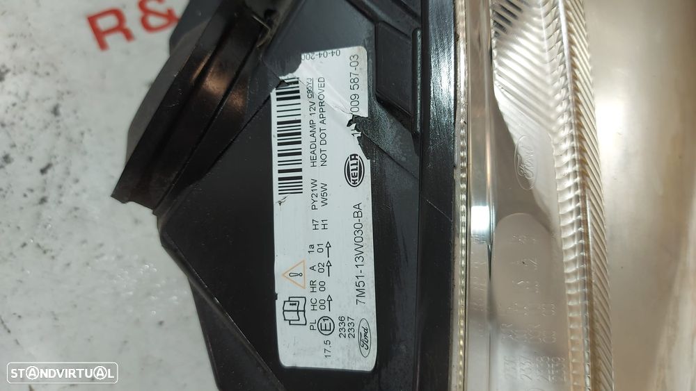 Ótica Farol Frente Frontal Esquerda Ford C-Max 7M113W030AB Original - 3