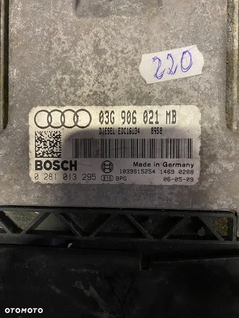 STEROWNIK KOMPUTER SILNIKA VOLKSWAGEN AUDI A3 8P 03G906021MB - 2