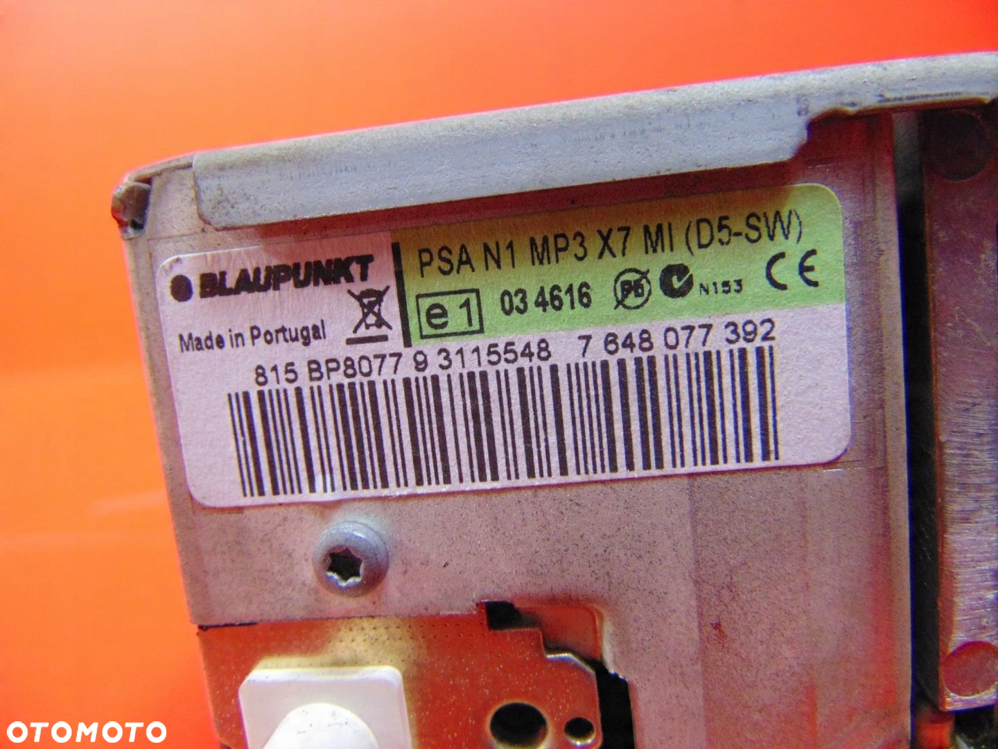 CITROEN C5 III X7 BERLINGO III PARTNER III RADIO CD MP3 RADIOODTWARZACZ - 5