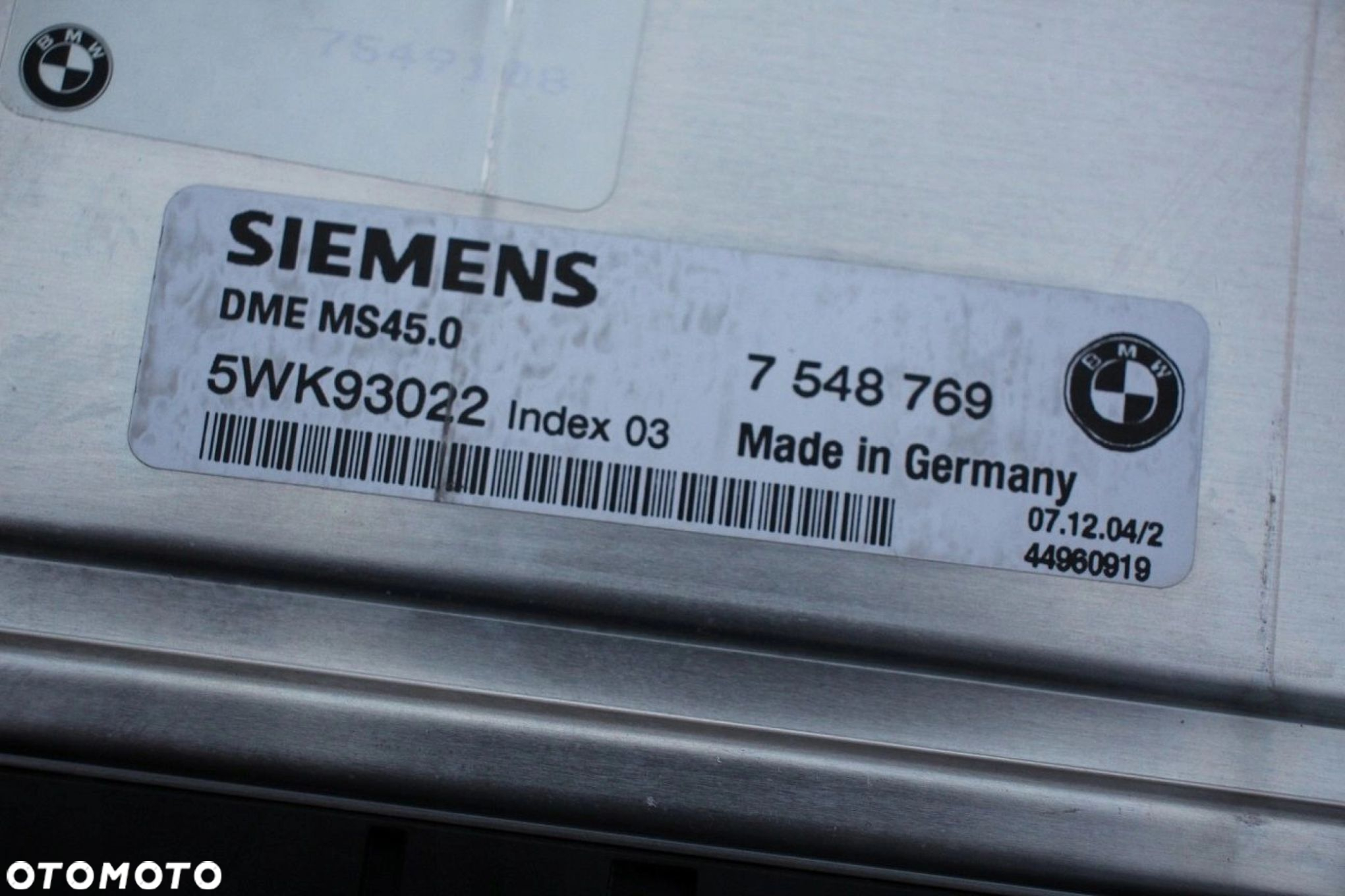 Komputer sterownik silnika zestaw startowy BMW M54 MS45 7548769 x3 z4 e60 - 6