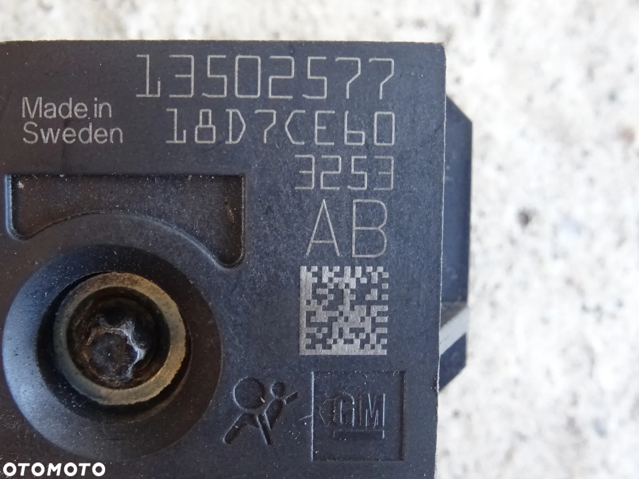CZUJNIK ZDERZENIOWY SENSOR UDERZENIA OPEL ZAFIRA C TOURER ASTRA J MERIVA B - 3