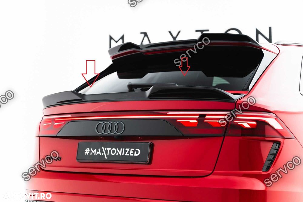 Eleron spoiler cap Audi Q8 Sline SQ8 RSQ8 Mk1 2019- v6 - Maxton Design - 7