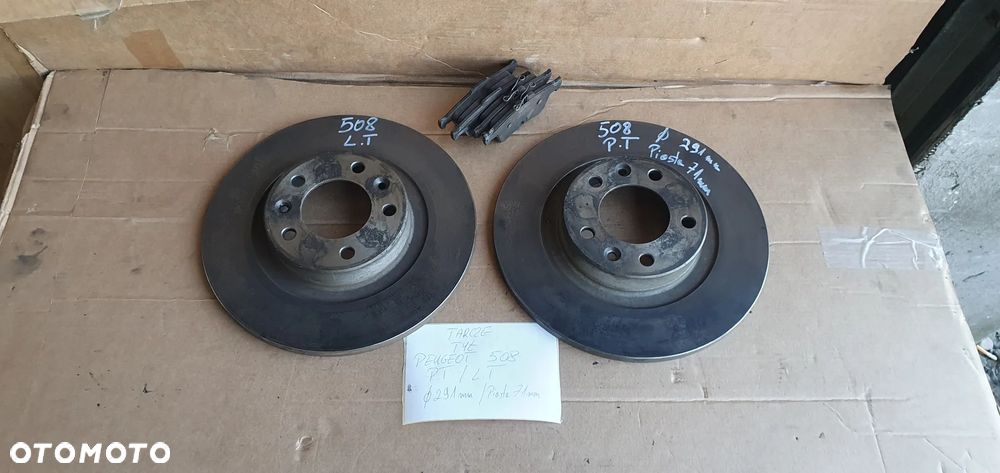 Tarcze hamulcowe tył tylne klocki Peugeot 508 I Lift 1.6 HDI EHDI - 7