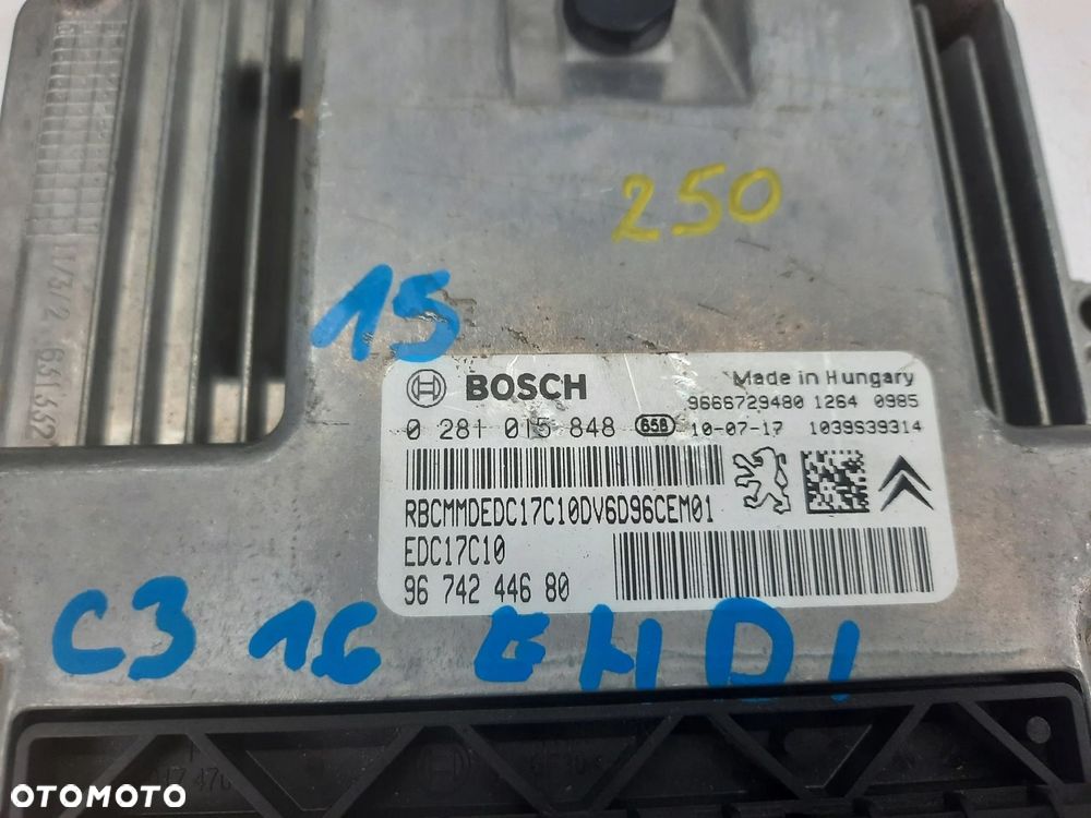 CITROEN C3 DS3 1.6 HDI KOMPUTER SILNIKA STEROWNIK - 2