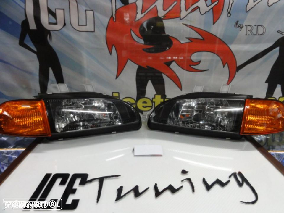 Farois frontais com luz branca 5000k Honda civic 92-95 JDM + piscas frontais JDM 2, 3 portas EG3, EG4, EG5, EG6, EJ1, EJ2 - 2