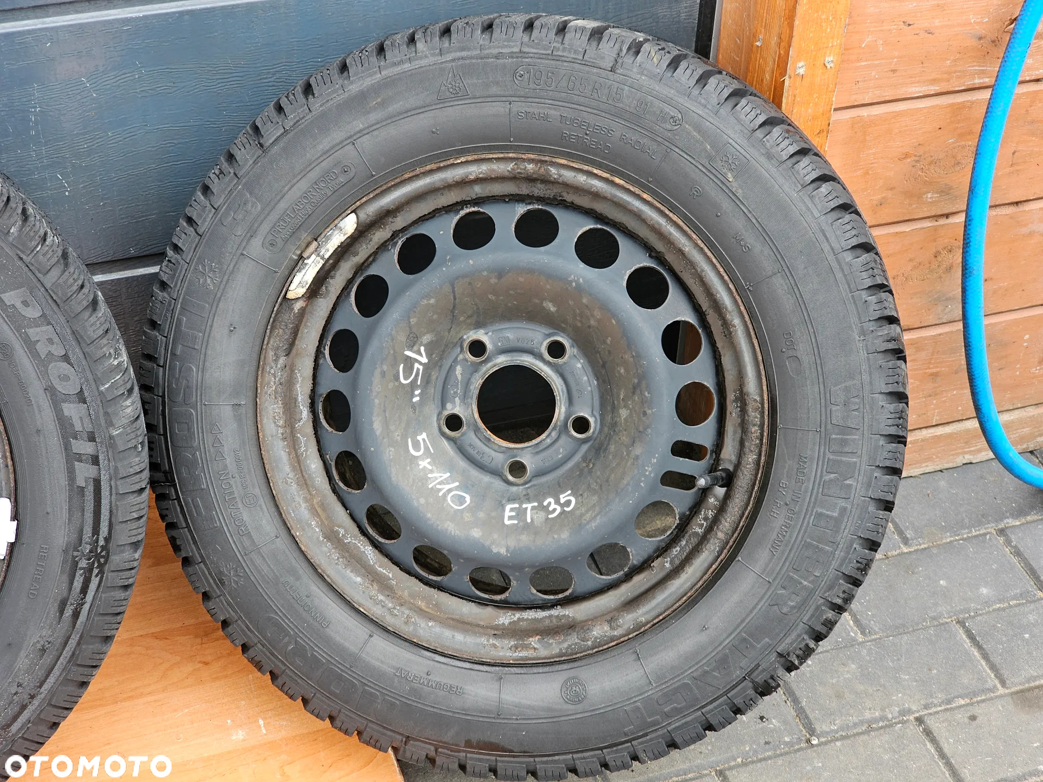 KOŁA FELGI STALOWE 15 OPONY ZIMOWE OPEL VECTRA C SIGNUM ASTRA H MERIVA B ZAFIRA A B 5x110 ET35 195/65/15 - 2