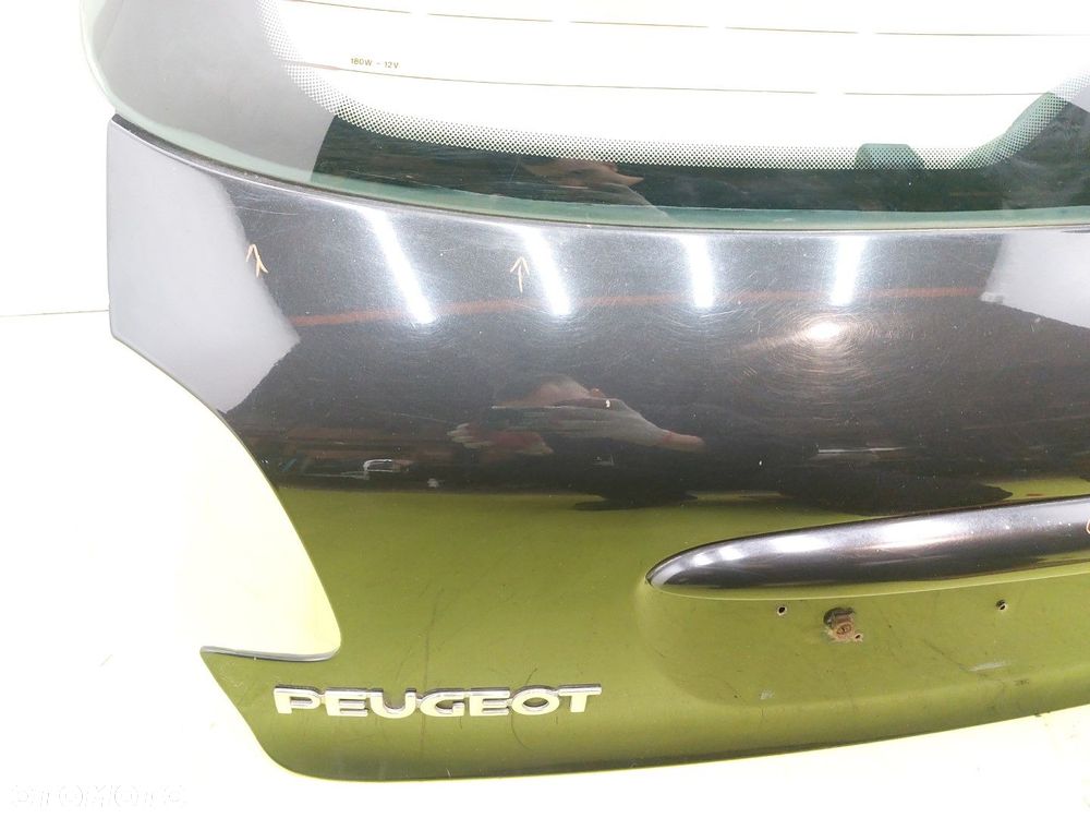 Klapa tył tylna BAGAŻNIKA PEUGEOT 206 HATCHBACK 03-09 LIFT EXL CZARNY - 2