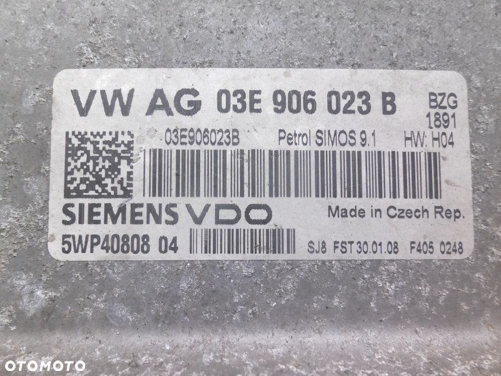 KOMPUTER ECU VW POLO 1.2 1.4 03E906023B 5WP40808 04 - 2