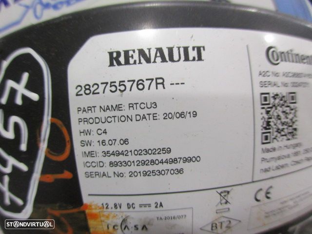 Modulo 282755767R A2C9583741601 RENAULT MEGANE 4 2019 1.5DCI 115CV 5P BRANCO Módulo GPS - 5