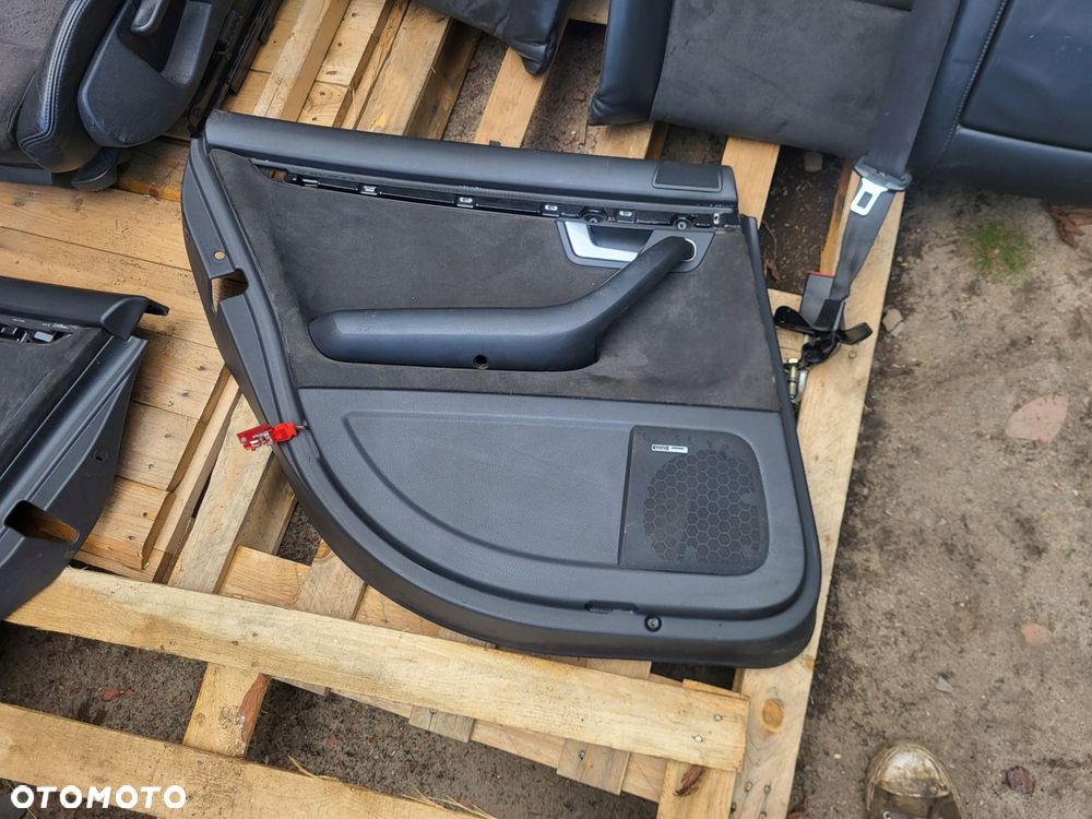 fotele + boczki kanapa audi a4 b6 s line pół skóra alkantara komplet - 6