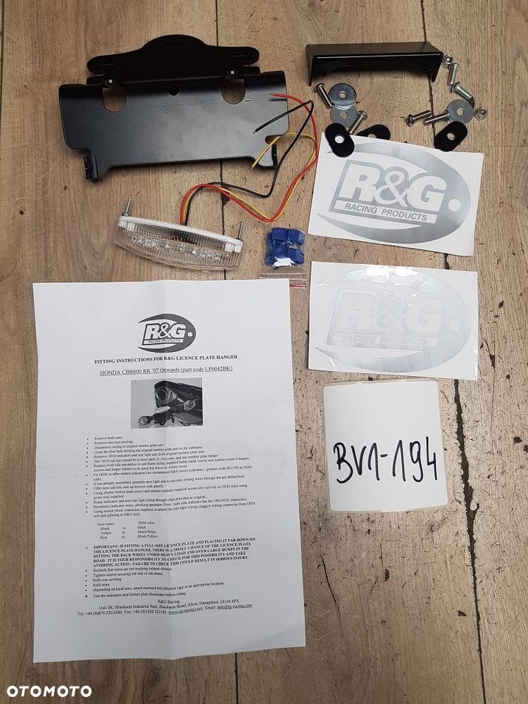 Uchwyt tablicy lampa R&G LP0042BK Honda CBR 600 RR 2007-2012 - 1