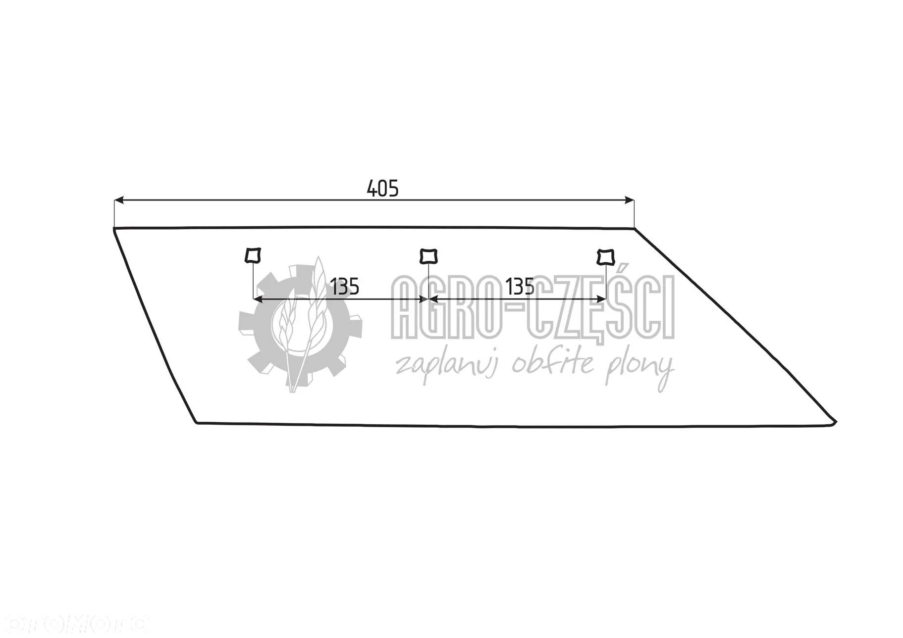 LEMKEN LEMIESZ WZMOCNIONY SB56D PRAWY 3352134 / 3352135 LEWY iQ PARTS - 3
