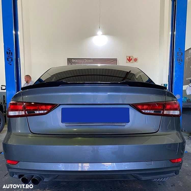 Eleron Portbagaj M4 V-style Codita Audi A3 S3 8V SEDAN, Negru Lucios - 8