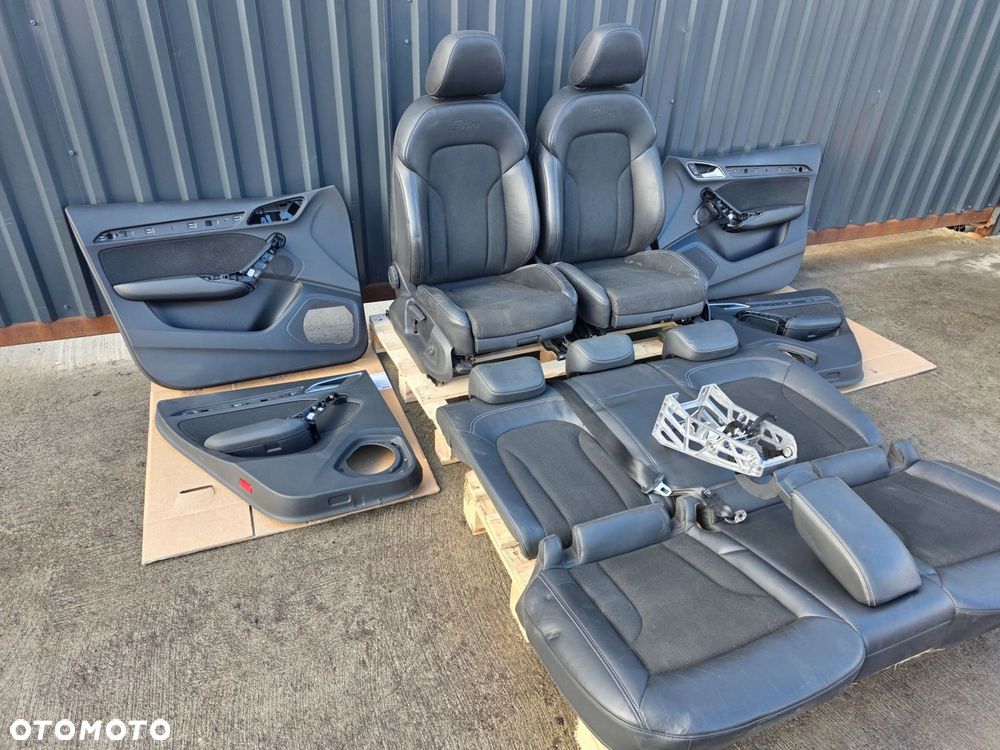 FOTEL FOTELE AUDI Q3 8U S LINE SKÓRA + MATERIAŁ KOMPLET ! - 14