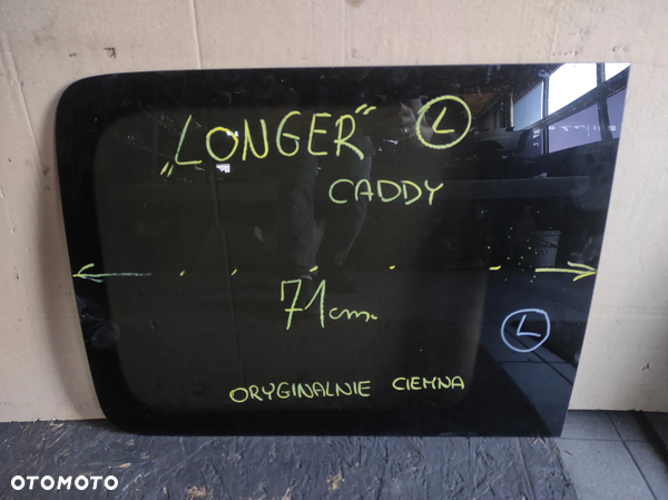 SZYBA LEWA DRZWI PRZESUWNYCH VOLKSWAGEN CADDY LONGER 03-15 R WYSYŁKA !!!!