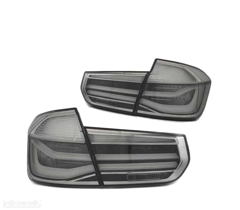 FAROLINS TRASEIROS BMW F30 11-15 LED FUMADOS ESCURECIDOS - 1