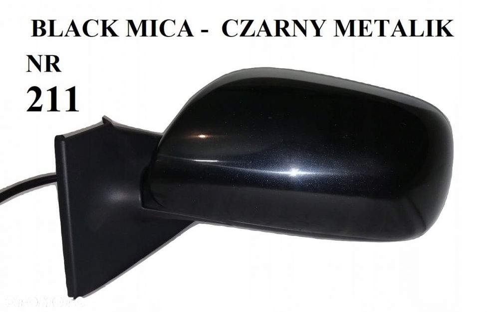 LUSTERKO TOYOTA YARIS I, II, III, IV  ELEKTRYCZNE 3, 5, 7, 9 PIN LUSTERKO DOWOLNY KOLOR PRAWE, LEWE - 8