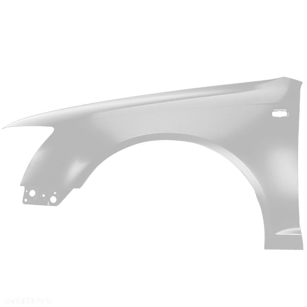 BLU Błotnik Audi A6 C6 LY9C Lewy Biały 2004-2008 przód IbisWeiss - 2