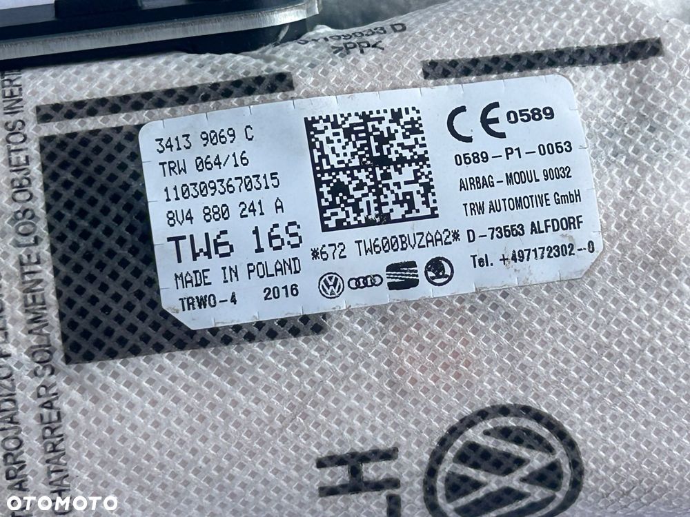 audi a3 8v poduszka fotela lewy przód 8v4880241a - 2