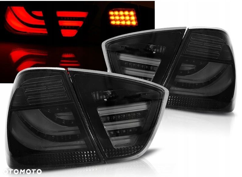 Lampy tylne L+R 4szt Led Bar Diodowe Black Tuning Bmw 3 e90 sedan 2005-2008 - 2