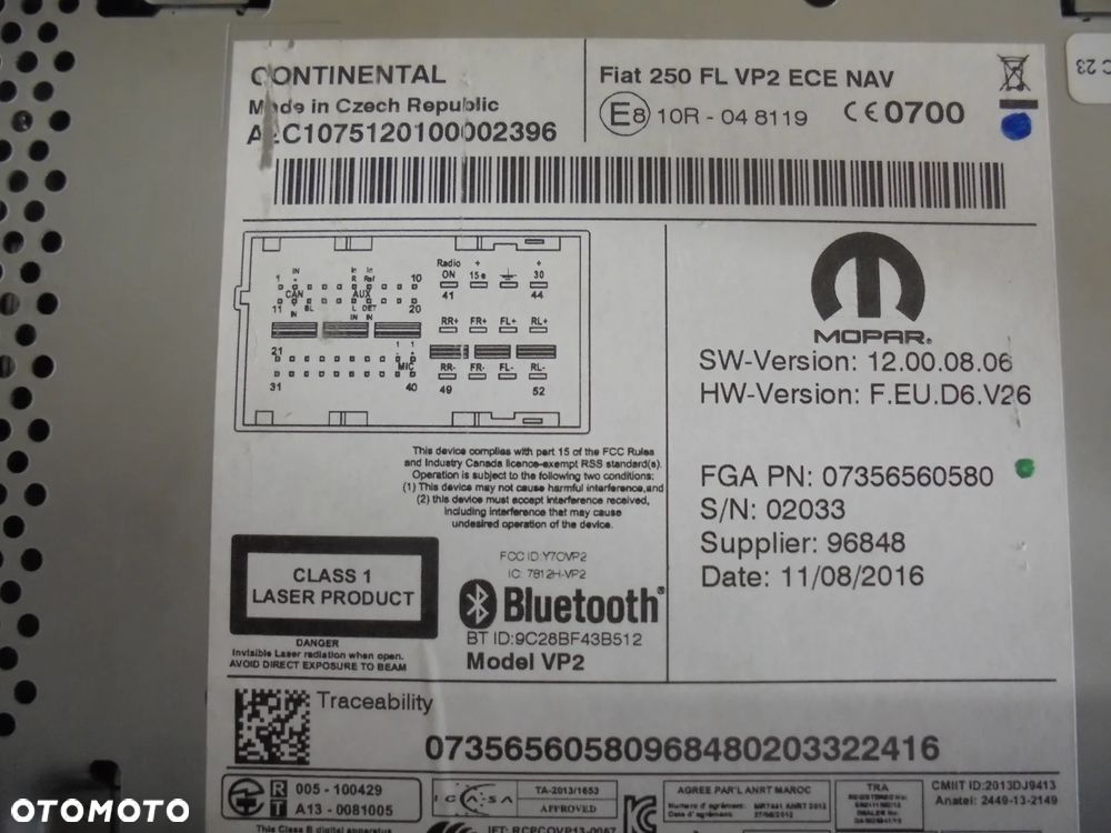 7356560580 RADIO FIAT DUCATO 2012- DOTYKOWE - 2