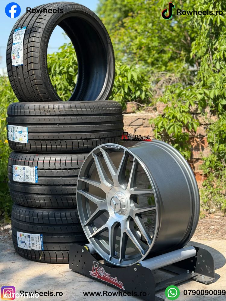 Jante Roti Mercedes 20 R20 W222 W221 W212 W204 W205 CLS W212 W213 GLE GLC W223 W214 Roti Mercedes Benz R20 cu anvelope vara/iarna inclus - 2
