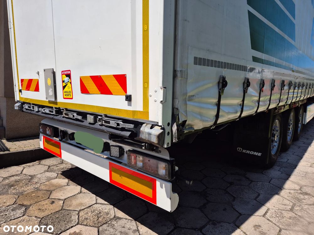 Krone BURTOWA BUDOWLANA VARIOS PÓŁMEGA 385/55 z Niemiec / ALUFELGI / stan bardzo dobry / PODNOSZONA OŚ I DACH / BPW firanka burto-firanka firana burtówka burto firanka - 21