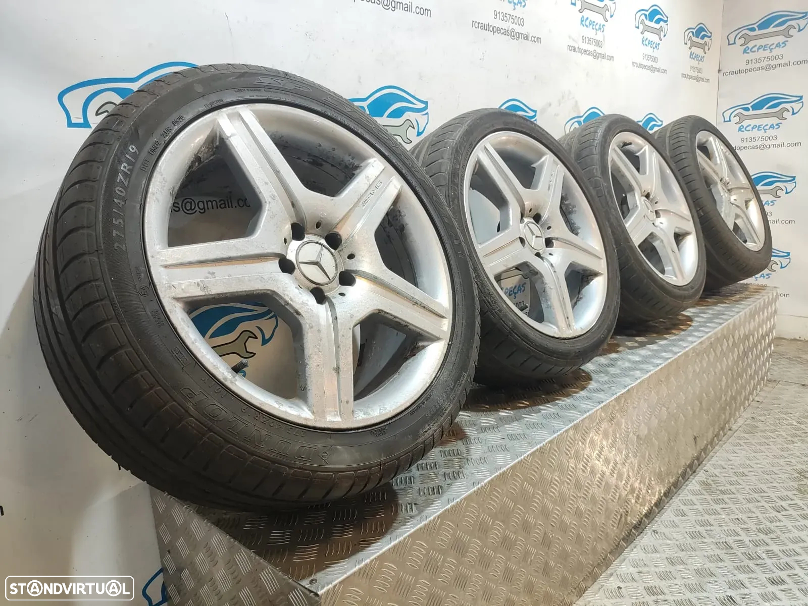 - Jantes 19 Originais Mercedes Benz Class S W221 AMG 8,5J 9,5J ET43 5x112 - 3