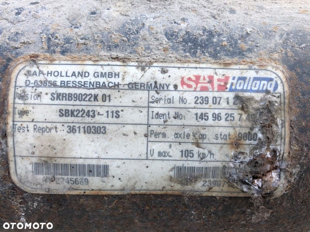 OŚ TYŁ  SCHMITZ SCS 24/L-13.62 MB  SBK2243-11S SKRB9022K - 6