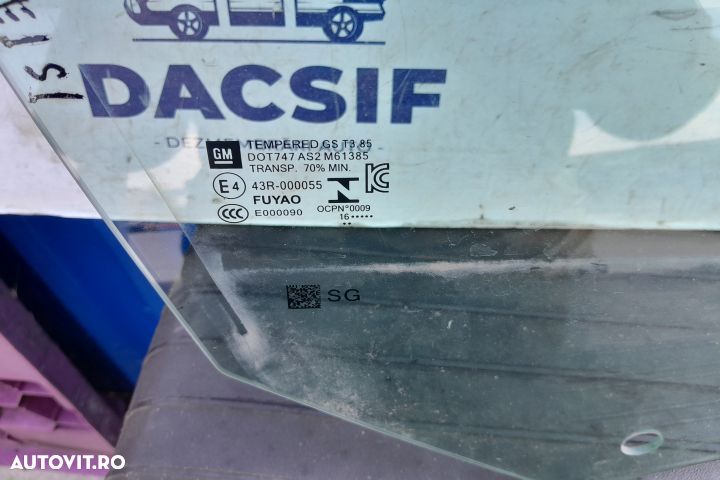Geam usa fata dreapta 43R-000055 43R-000055 Opel Astra K [2015 - 2020 - 3