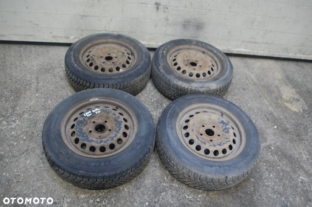FELGI STALOWE + OPONY ZIMOWE 1K0601027C 5X112 ET47 6J VW GOLF V TOURAN 195/65R15 - 8