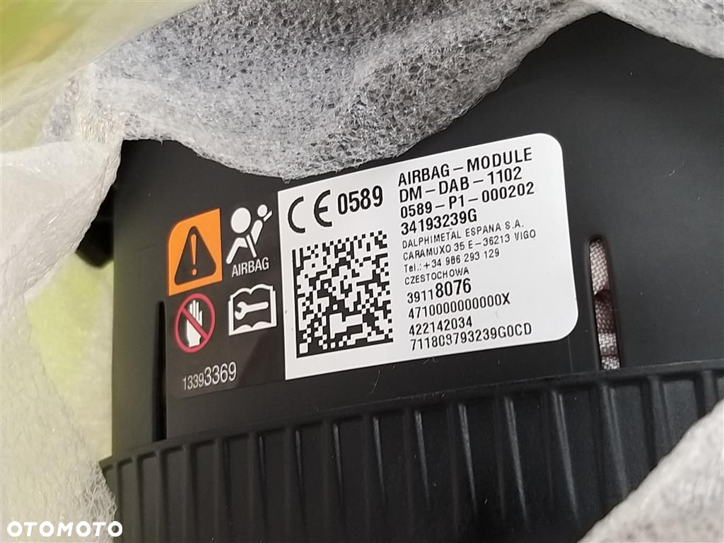 Airbag kierowcy PODUSZKA Opel Astra V K 39118076 2015-2022 R NOWA ORYGINAŁ - 6